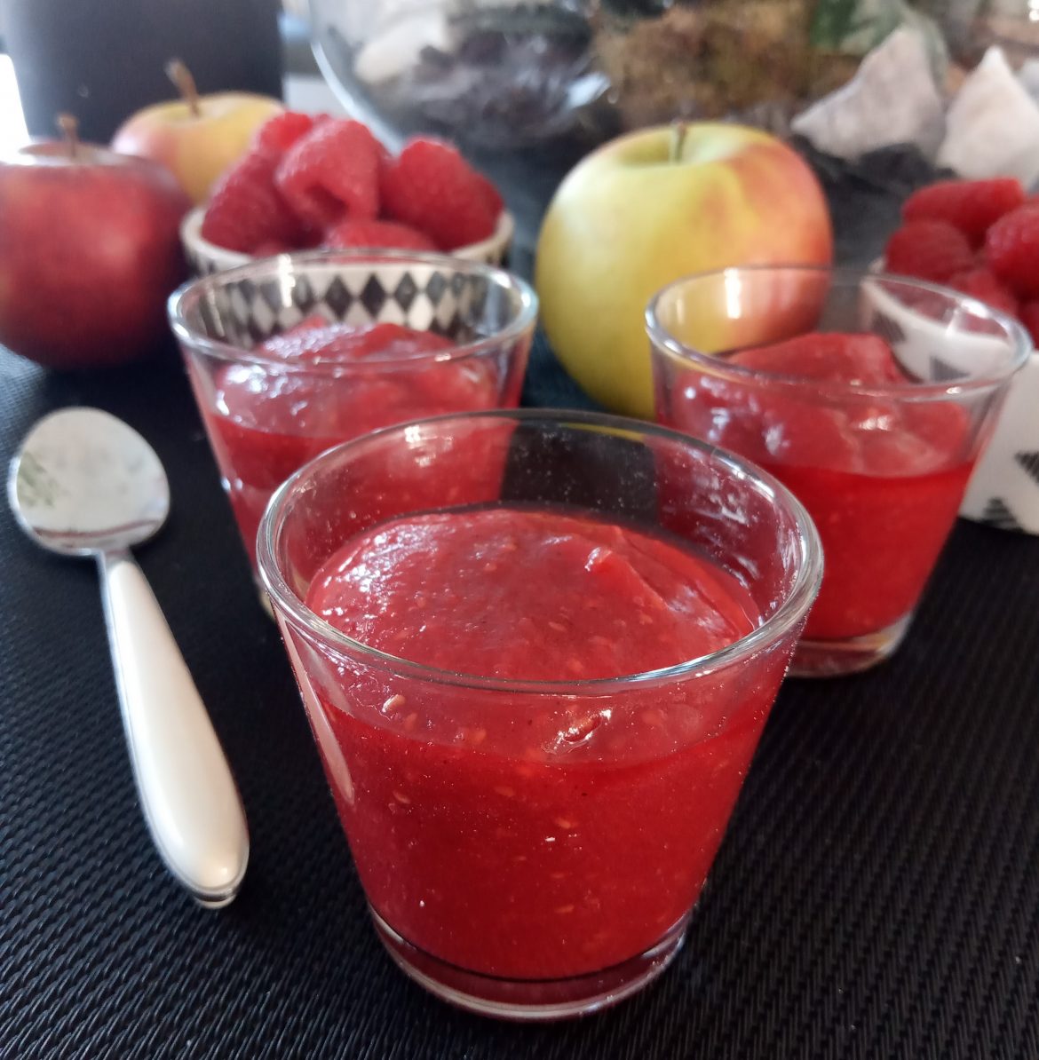 Compote pommes & framboises