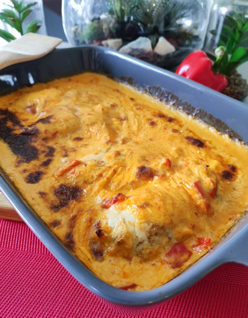 POULET À LA CRÈME DE POIVRONS